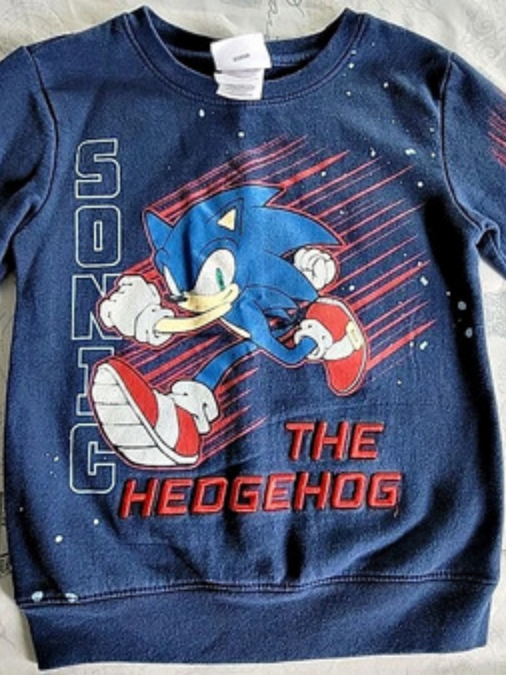 Sonic the Hedgehog Gotta Go Fast Graphic Sweatshirt Boys XS (4/5)